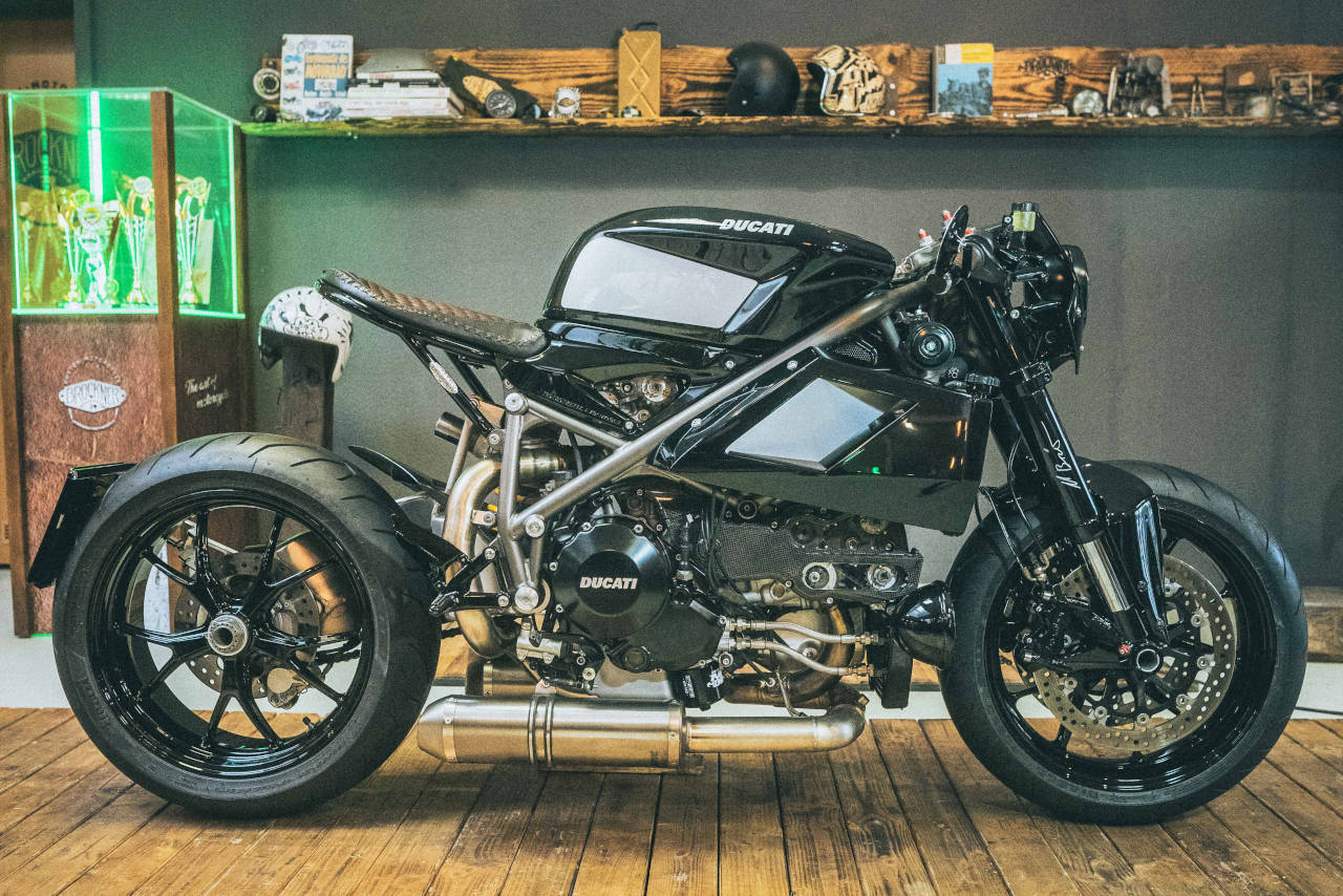 Ducati 848 Speciale - Black Wood Edition - Cafe Racer - Custom Bikes from Brückner Manufaktur